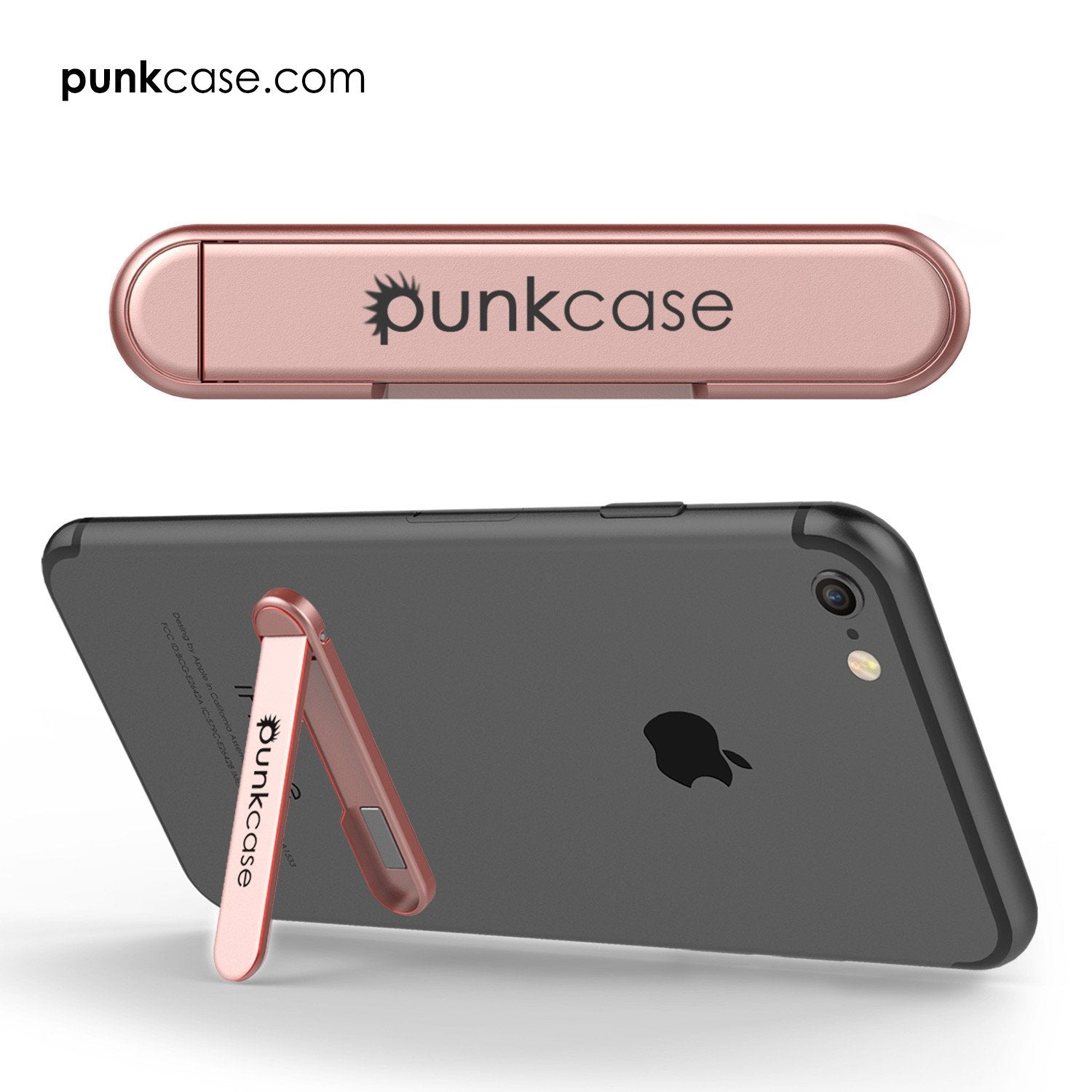 PUNKCASE FlickStick Universal Cell Phone Kickstand for all Mobile Phones & Cases with Flat Backs, One Finger Operation (Rose Gold) - PunkCase NZ