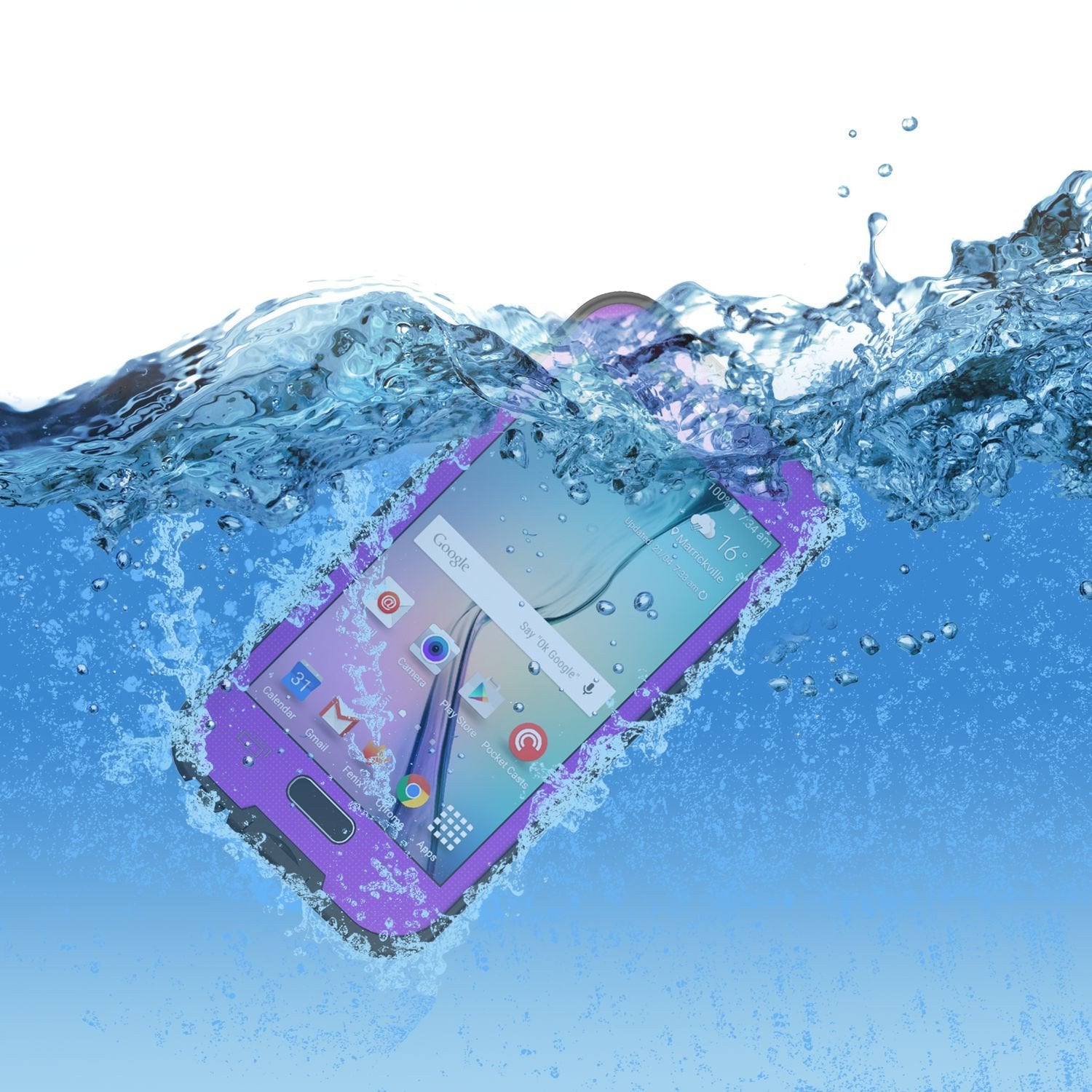 Galaxy S6 Waterproof Case, PunkCase SpikeStar Purple Water/Shock/Dirt/Snow Proof | Lifetime Warranty - PunkCase NZ