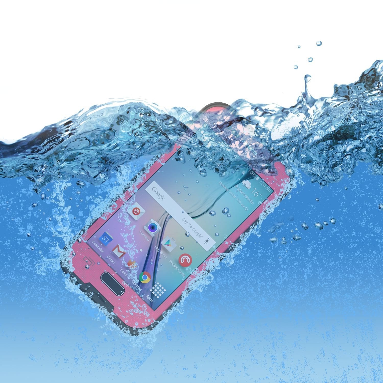 Galaxy S6 Waterproof Case, Punkcase SpikeStar Pink Water/Shock/Dirt/Snow Proof | Lifetime Warranty - PunkCase NZ