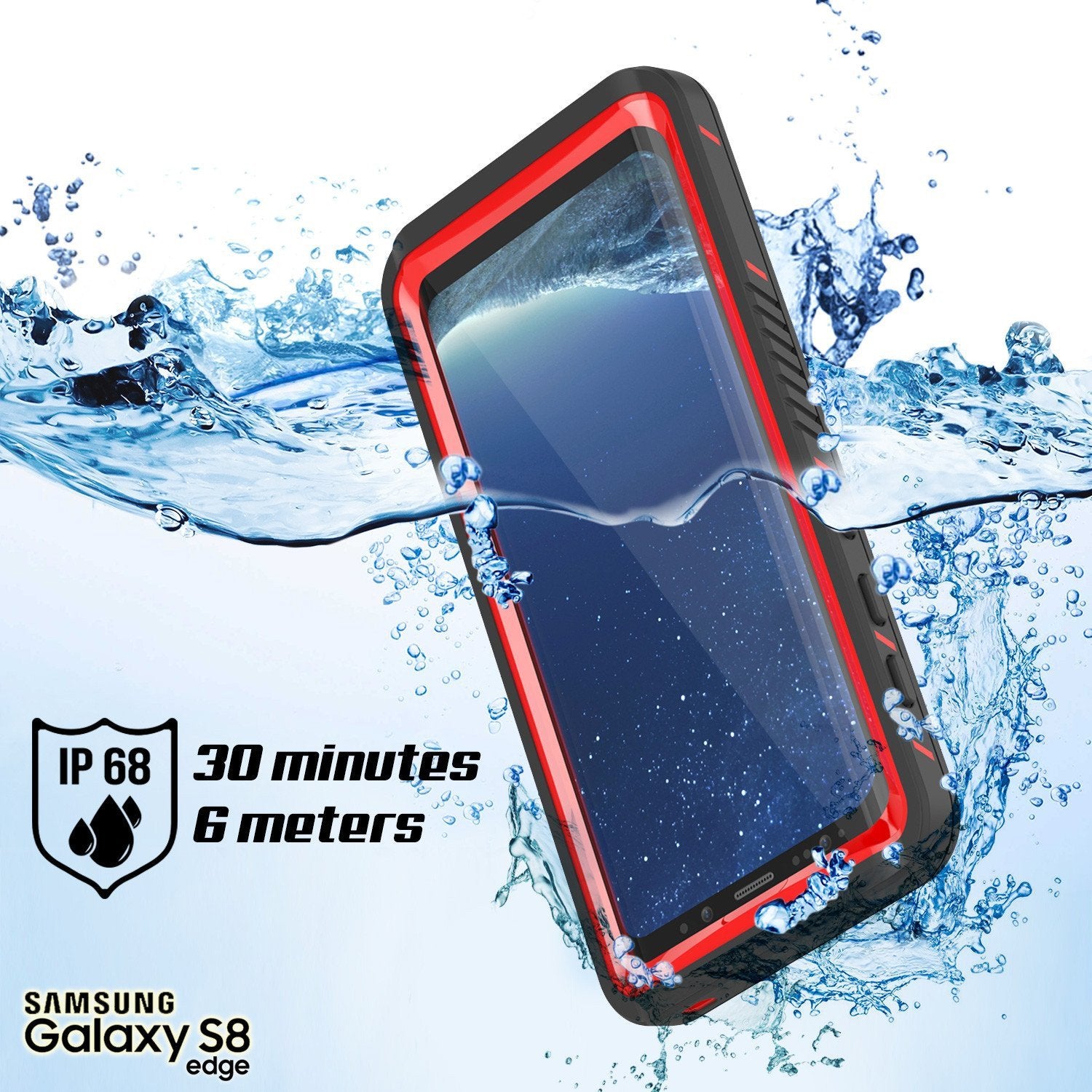 Galaxy S8 Waterproof Case, Punkcase [Extreme Series] [Slim Fit] [IP68 Certified] [Shockproof] [Snowproof] [Dirproof] Armor Cover W/ Built In Screen Protector for Samsung Galaxy S8 [Red] - PunkCase NZ
