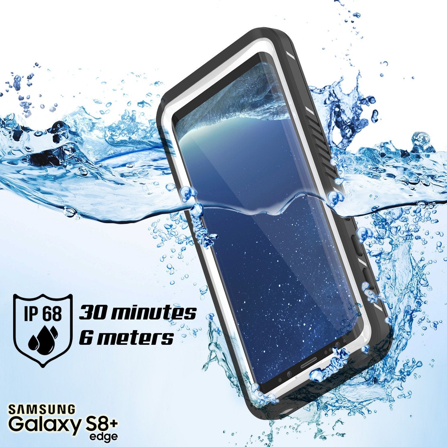 Galaxy S8 PLUS Waterproof Case, Punkcase [Extreme Series] [Slim Fit] [IP68 Certified] [Shockproof] [Snowproof] [Dirproof] Armor Cover [White] - PunkCase NZ
