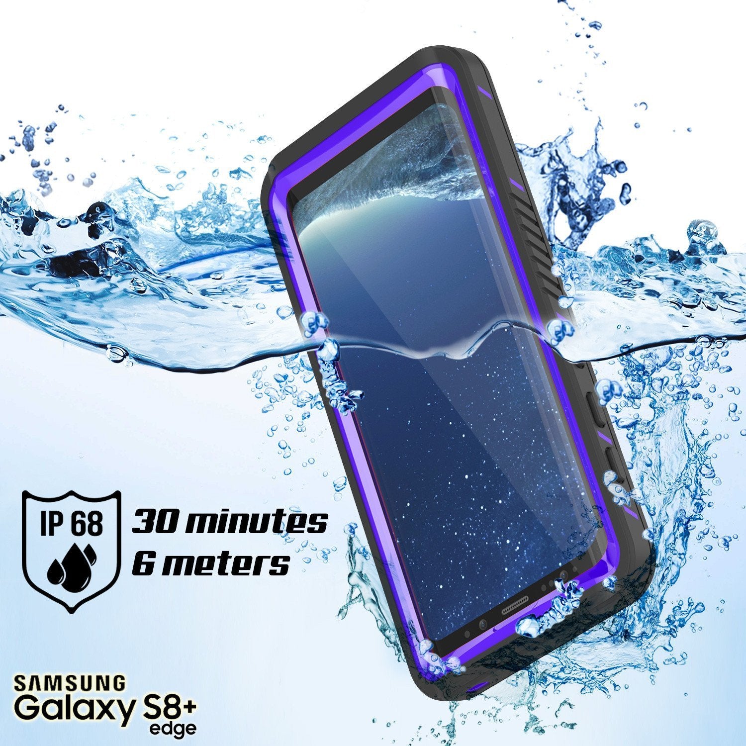 Galaxy S8 PLUS Waterproof Case, Punkcase [Extreme Series] [Slim Fit] [IP68 Certified] [Shockproof] [Snowproof] [Dirproof] Armor Cover W/ Built In Screen Protector for Samsung Galaxy S8+ [Purple] - PunkCase NZ