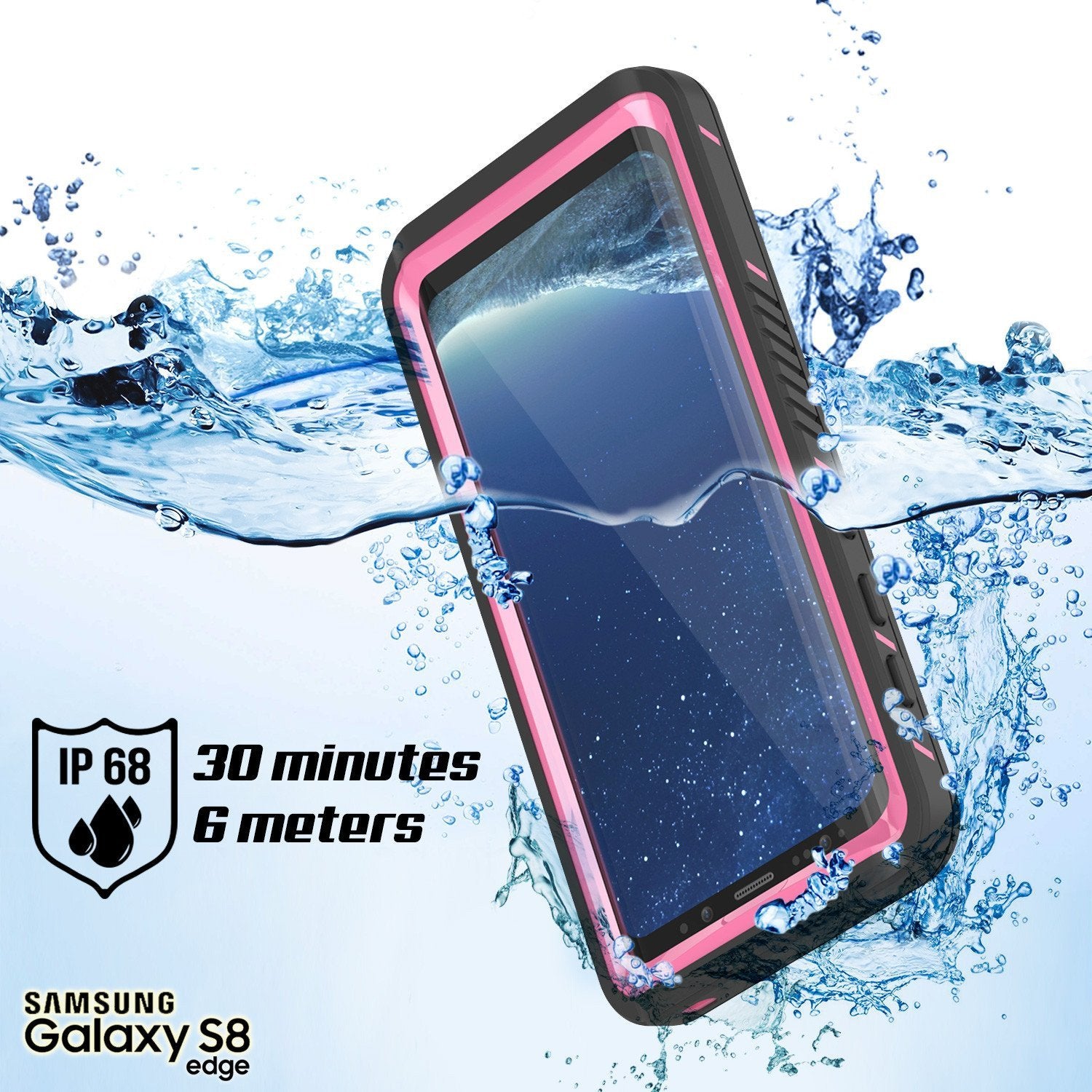 Galaxy S8 Waterproof Case, Punkcase [Extreme Series] [Slim Fit] [IP68 Certified] [Shockproof] [Snowproof] [Dirproof] Armor Cover W/ Built In Screen Protector for Samsung Galaxy S8 [Pink] - PunkCase NZ