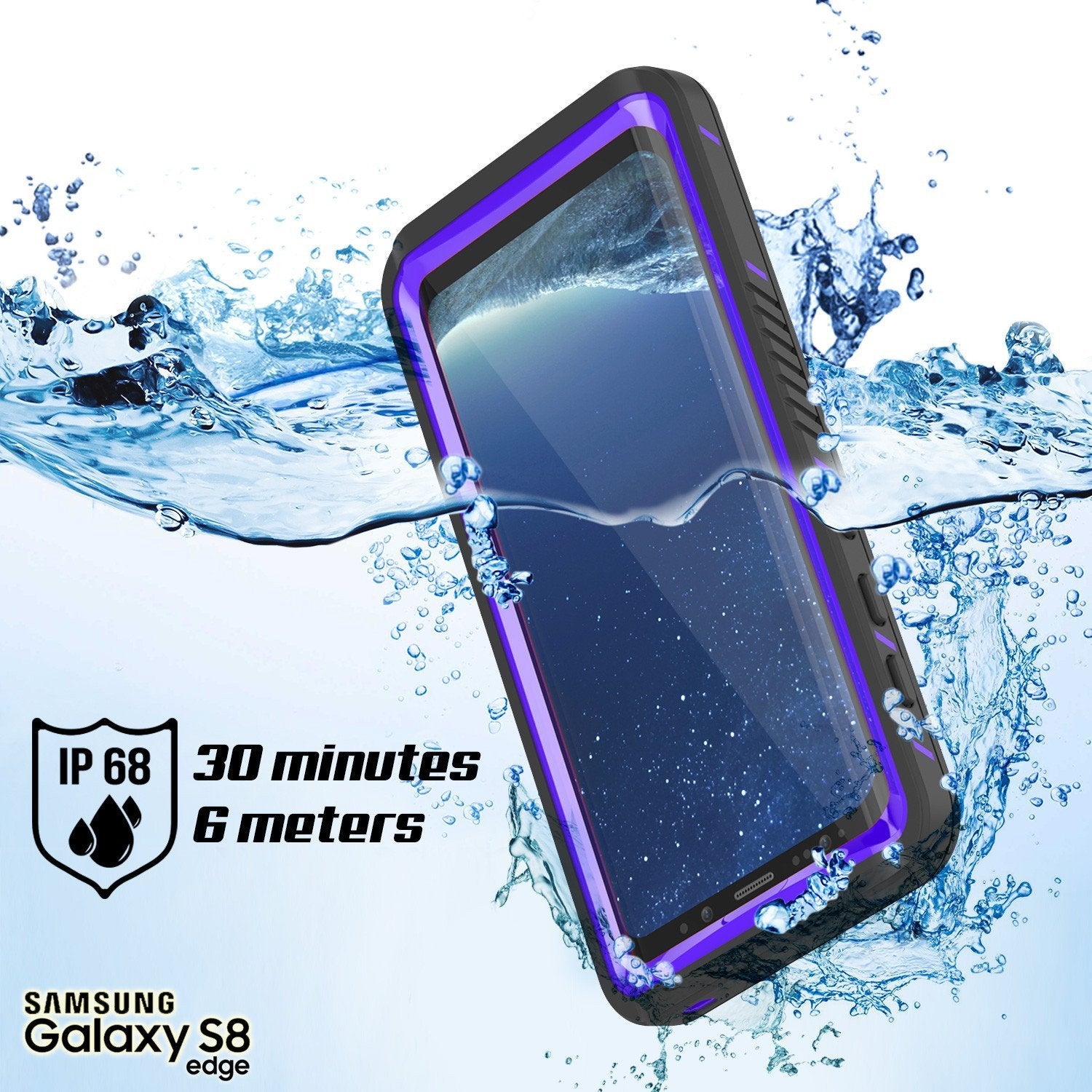 Galaxy S8 Waterproof Case, Punkcase [Extreme Series] [Slim Fit] [IP68 Certified] [Shockproof] [Snowproof] [Dirproof] Armor Cover W/ Built In Screen Protector for Samsung Galaxy S8 [Purple] - PunkCase NZ