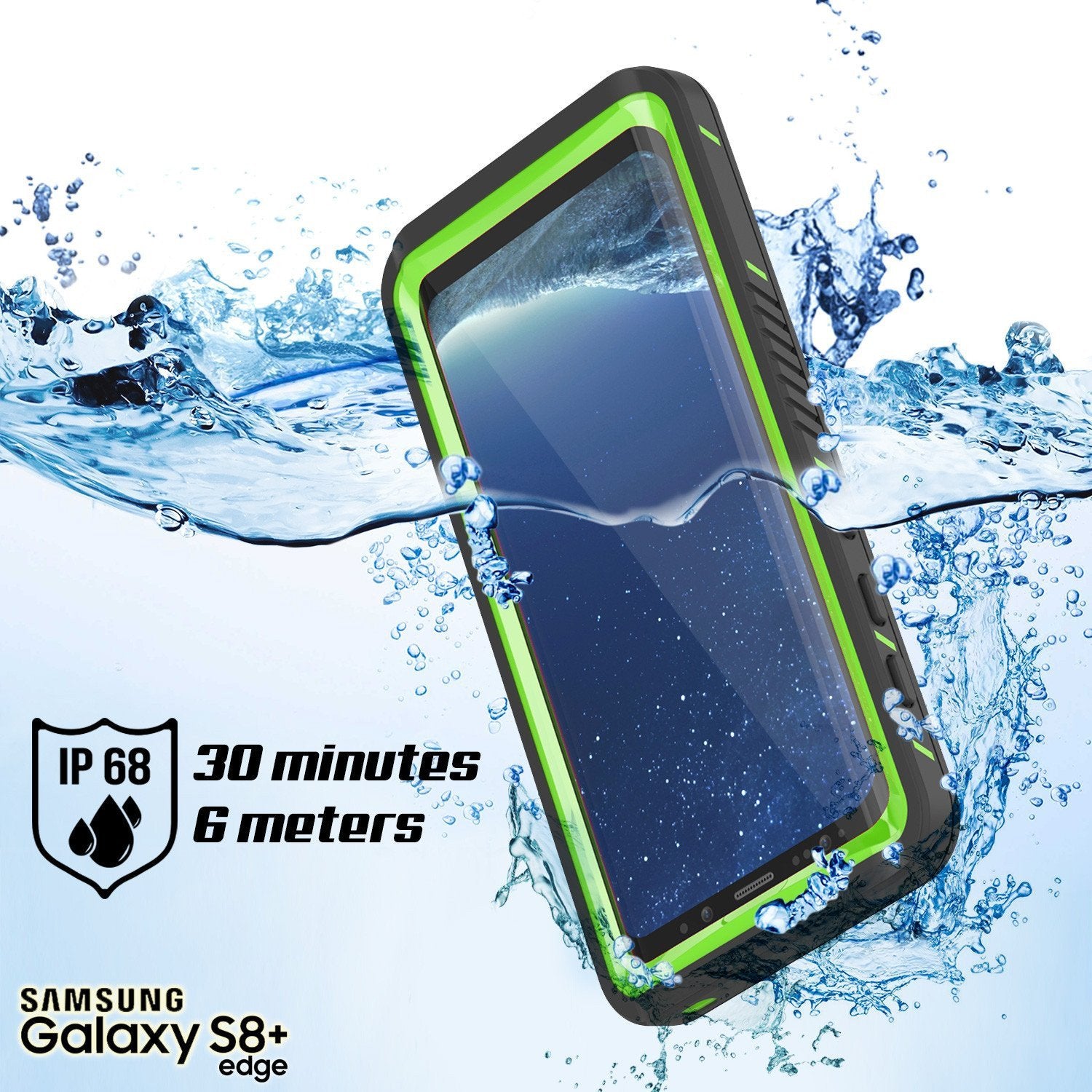 Galaxy S8 PLUS Waterproof Case, Punkcase [Extreme Series] [Slim Fit] [IP68 Certified] [Shockproof] [Snowproof] [Dirproof] Armor Cover W/ Built In Screen Protector for Samsung Galaxy S8+ [Green] - PunkCase NZ