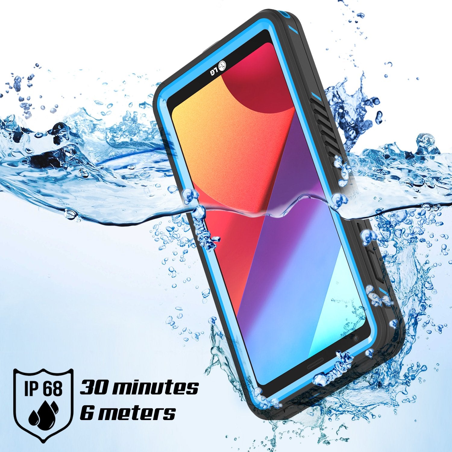LG G6 Waterproof Case, Punkcase [Extreme Series] [Slim Fit] [IP68 Certified] [Shockproof] [Snowproof] [Dirproof] Armor Cover W/ Built In Screen Protector for LG G6 [BLUE] - PunkCase NZ