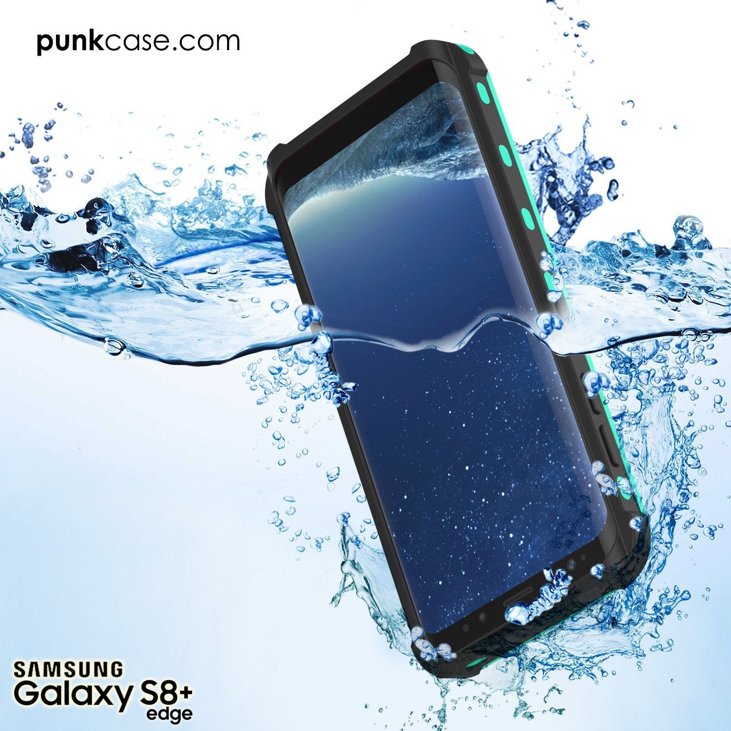 Galaxy S8 Plus Waterproof Case, Punkcase KickStud Teal Series [Slim Fit] [IP68 Certified] [Shockproof] [Snowproof] Armor Cover. - PunkCase NZ