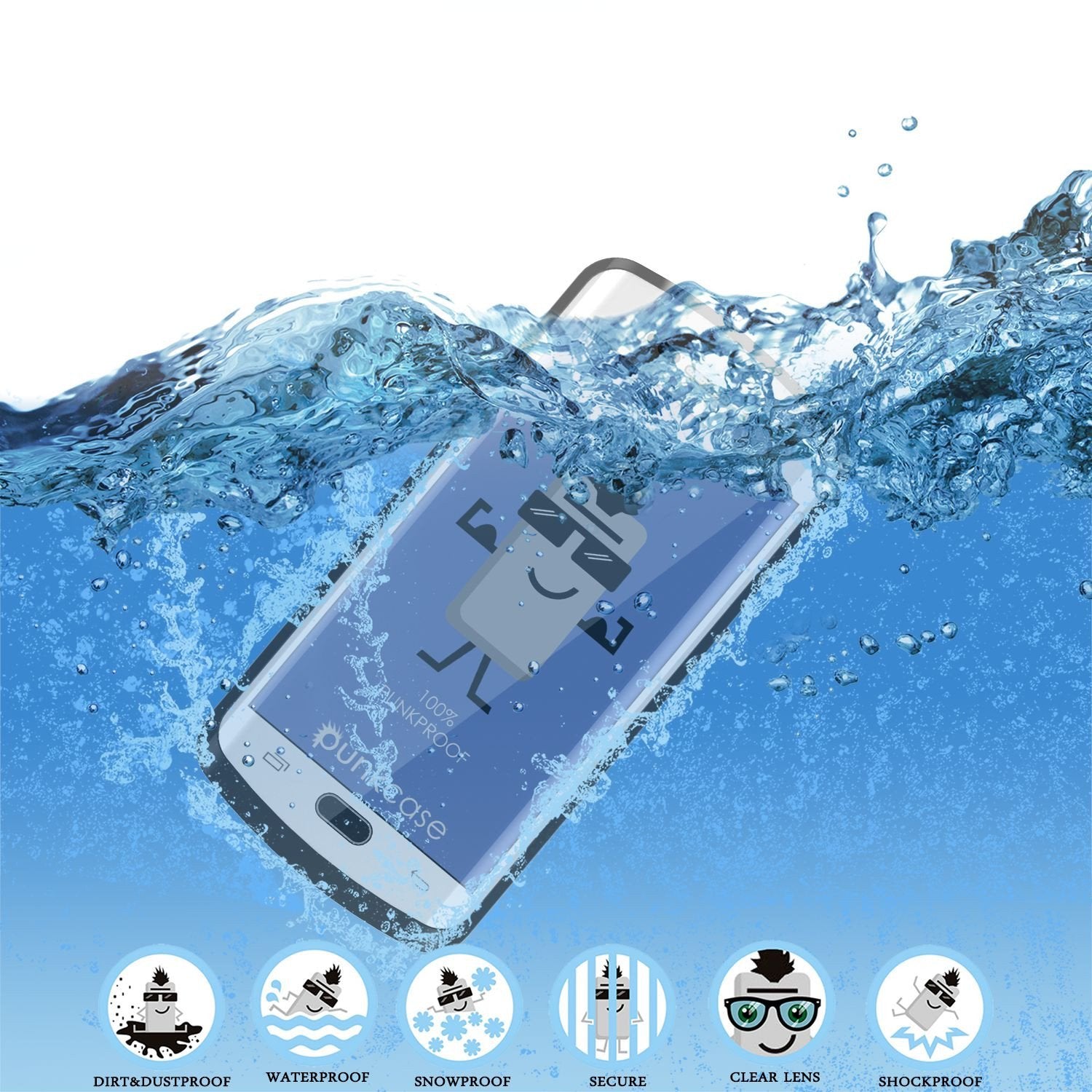 Galaxy S6 EDGE Plus Waterproof Case, Punkcase StudStar White Shock/Dirt Proof | Lifetime Warranty - PunkCase NZ