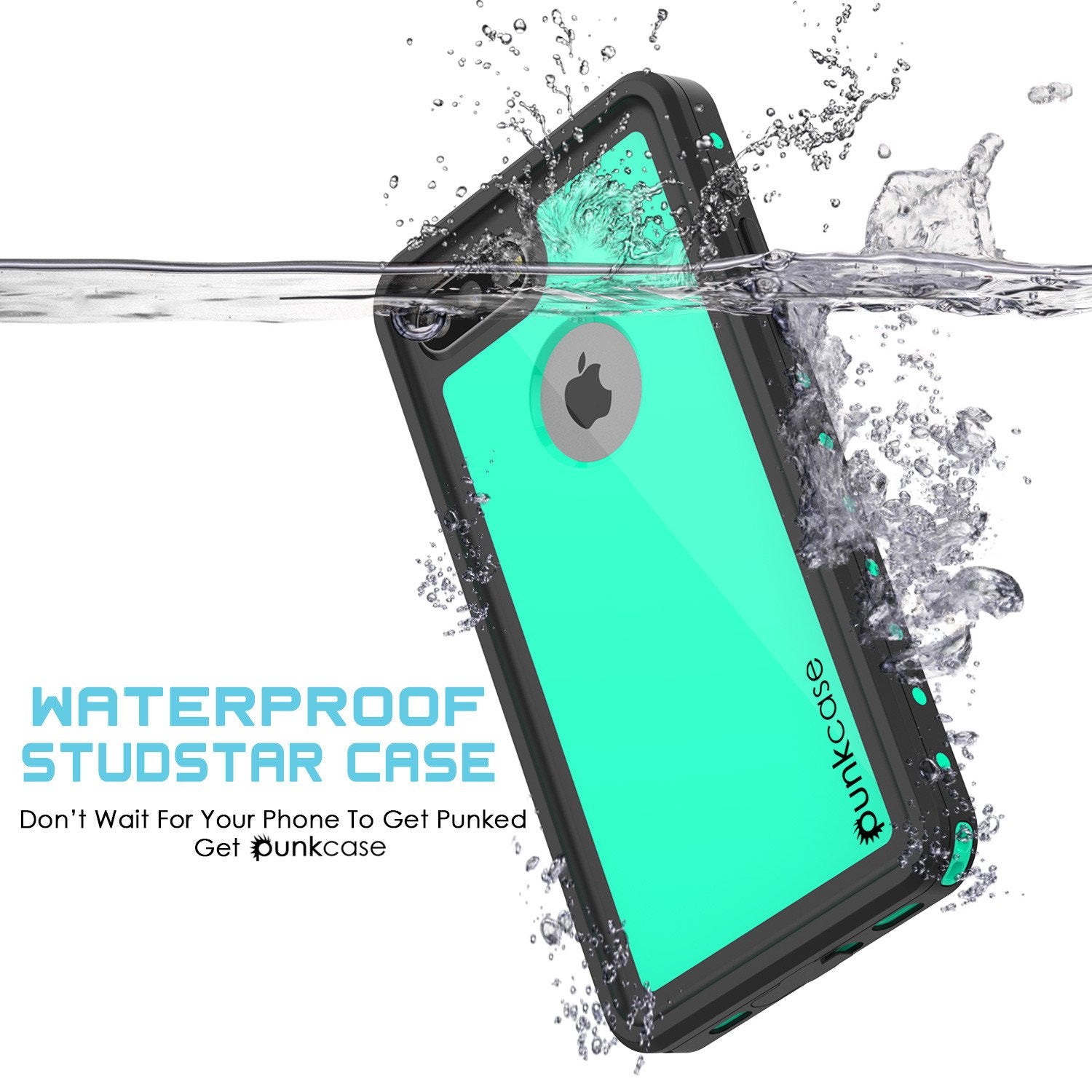 iPhone 7+ Plus Waterproof IP68 Case, Punkcase [Teal] [StudStar Series] [Slim Fit] [Dirtproof] - PunkCase NZ
