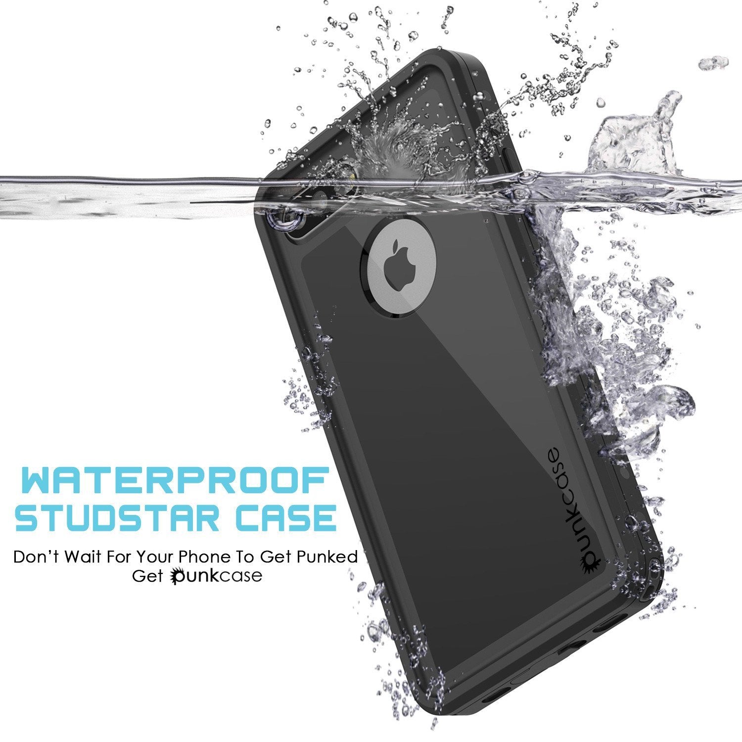 iPhone 8+ Plus Waterproof IP68 Case, Punkcase [Black] [StudStar Series] [Slim Fit] [Dirtproof] - PunkCase NZ