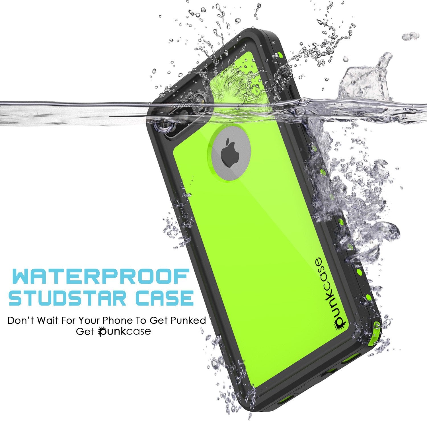 iPhone 7+ Plus Waterproof IP68 Case, Punkcase [Light Green] [StudStar Series] [Slim Fit] [Dirtproof] - PunkCase NZ
