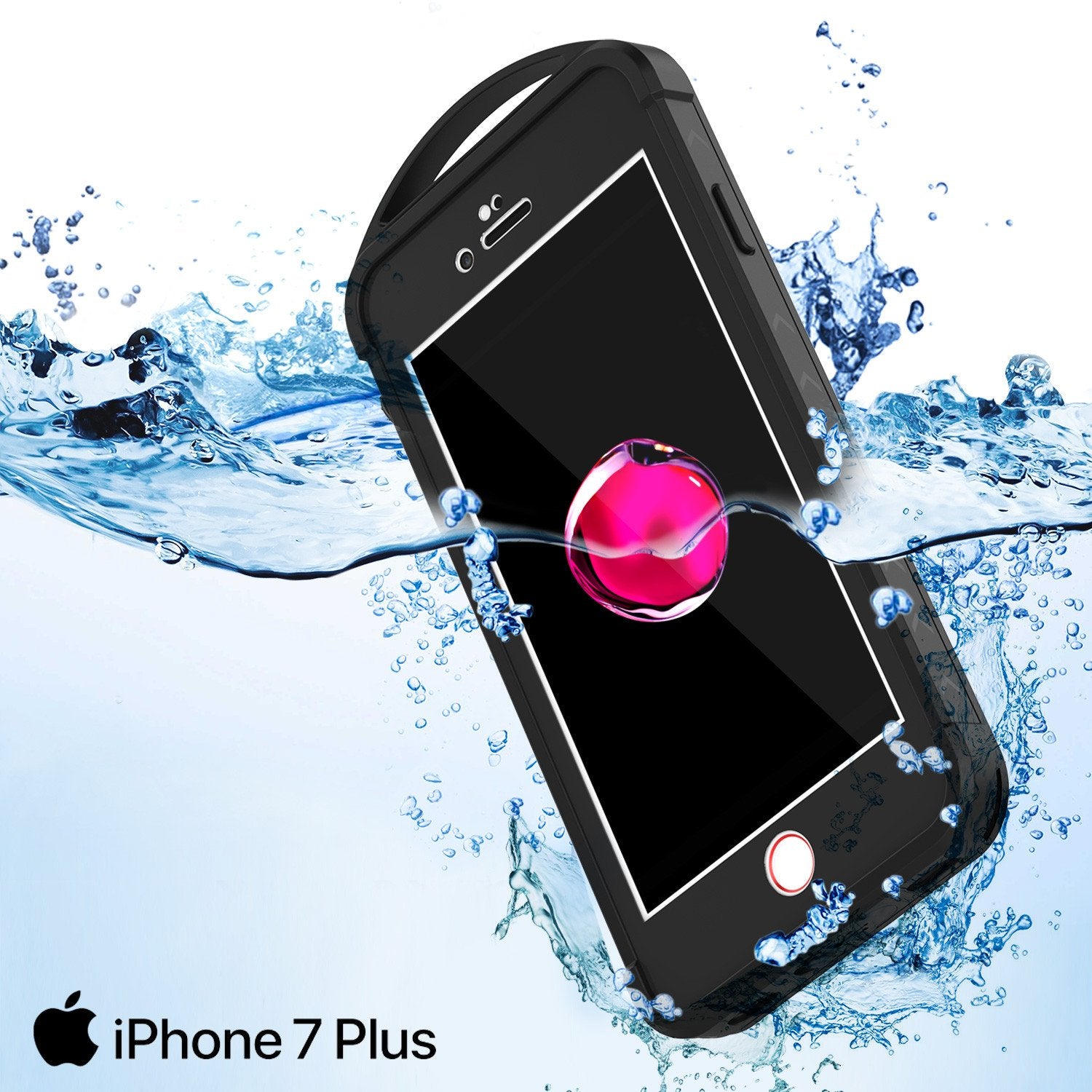 iPhone 7+ Plus Waterproof Case, Punkcase ALPINE Series, Black | Heavy Duty Armor Cover - PunkCase NZ
