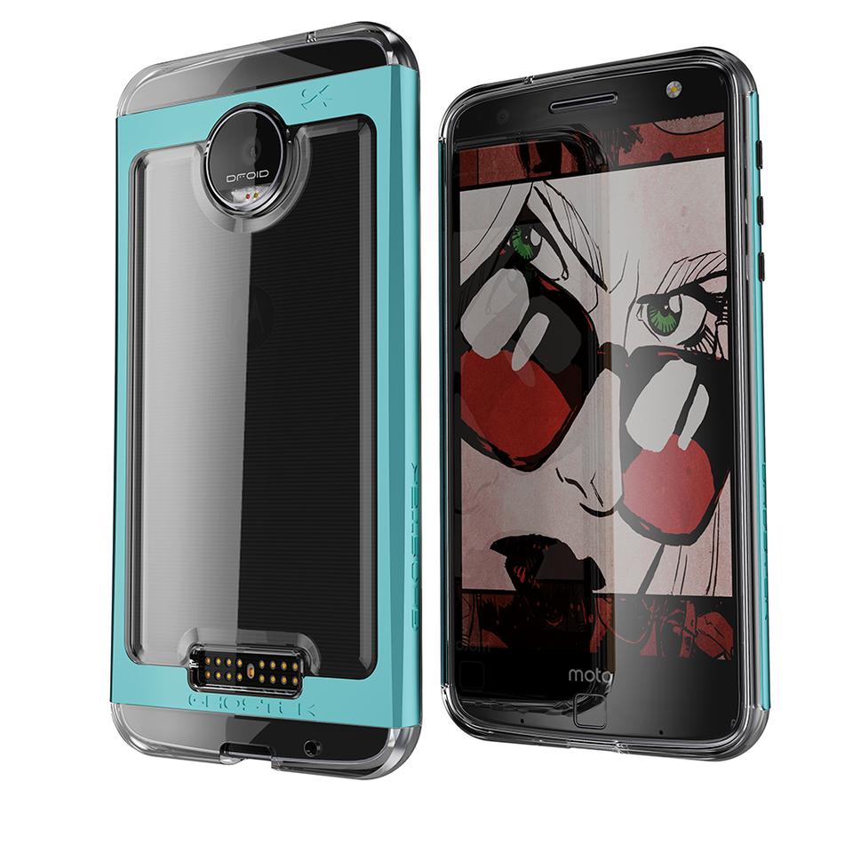 Motorola Moto Z Force Case, Ghostek Cloak 2.0 Teal Series w/ Screen Protector | Aluminum Frame - PunkCase NZ