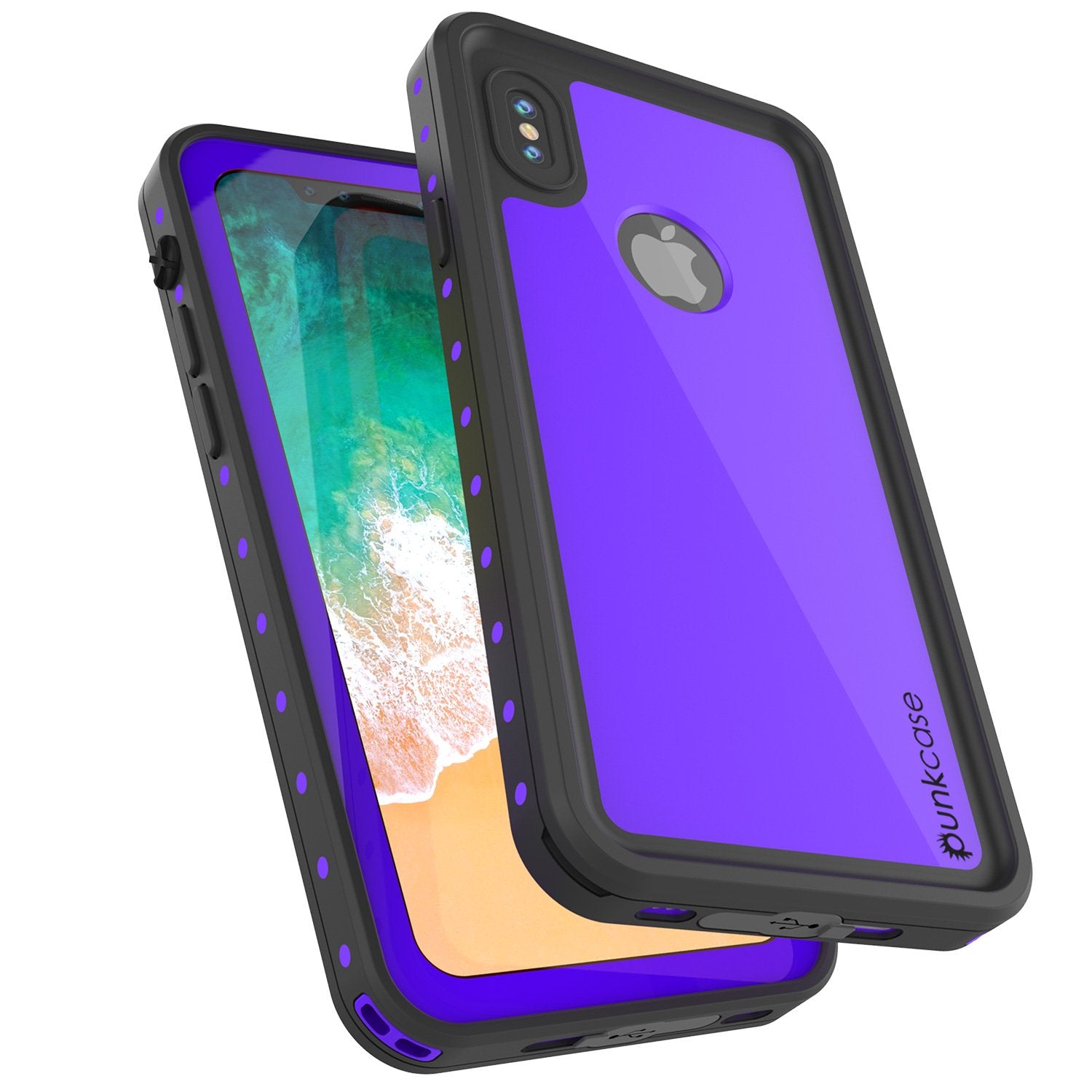 iPhone X Waterproof IP68 Case, Punkcase [Purple] [StudStar Series] [Slim Fit] [Dirtproof] - PunkCase NZ