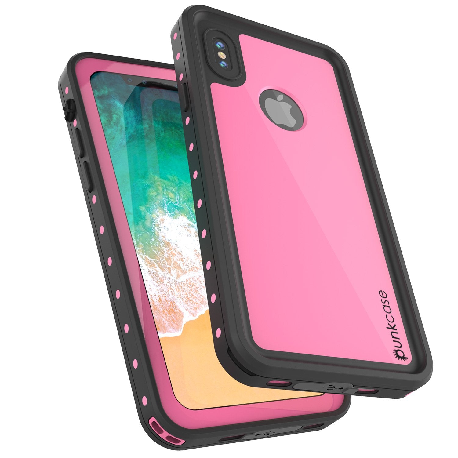 iPhone X Waterproof IP68 Case, Punkcase [Pink] [StudStar Series] [Slim Fit] [Dirtproof] - PunkCase NZ