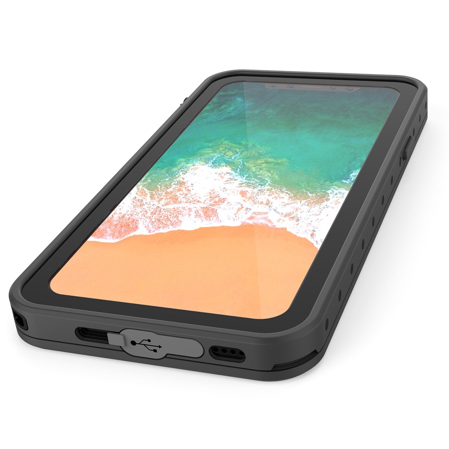 iPhone X Waterproof IP68 Case, Punkcase [Black] [StudStar Series] [Slim Fit] [Dirtproof] - PunkCase NZ