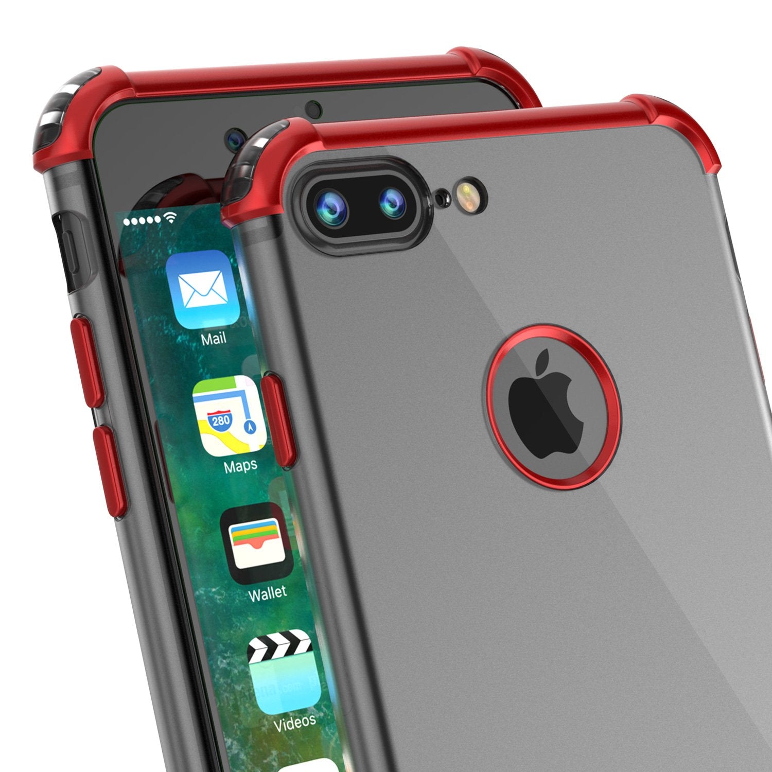iPhone 7 PLUS Case, Punkcase [BLAZE SERIES] Protective Cover W/ PunkShield Screen Protector [Shockproof] [Slim Fit] for Apple iPhone 7 PLUS [Red] - PunkCase NZ