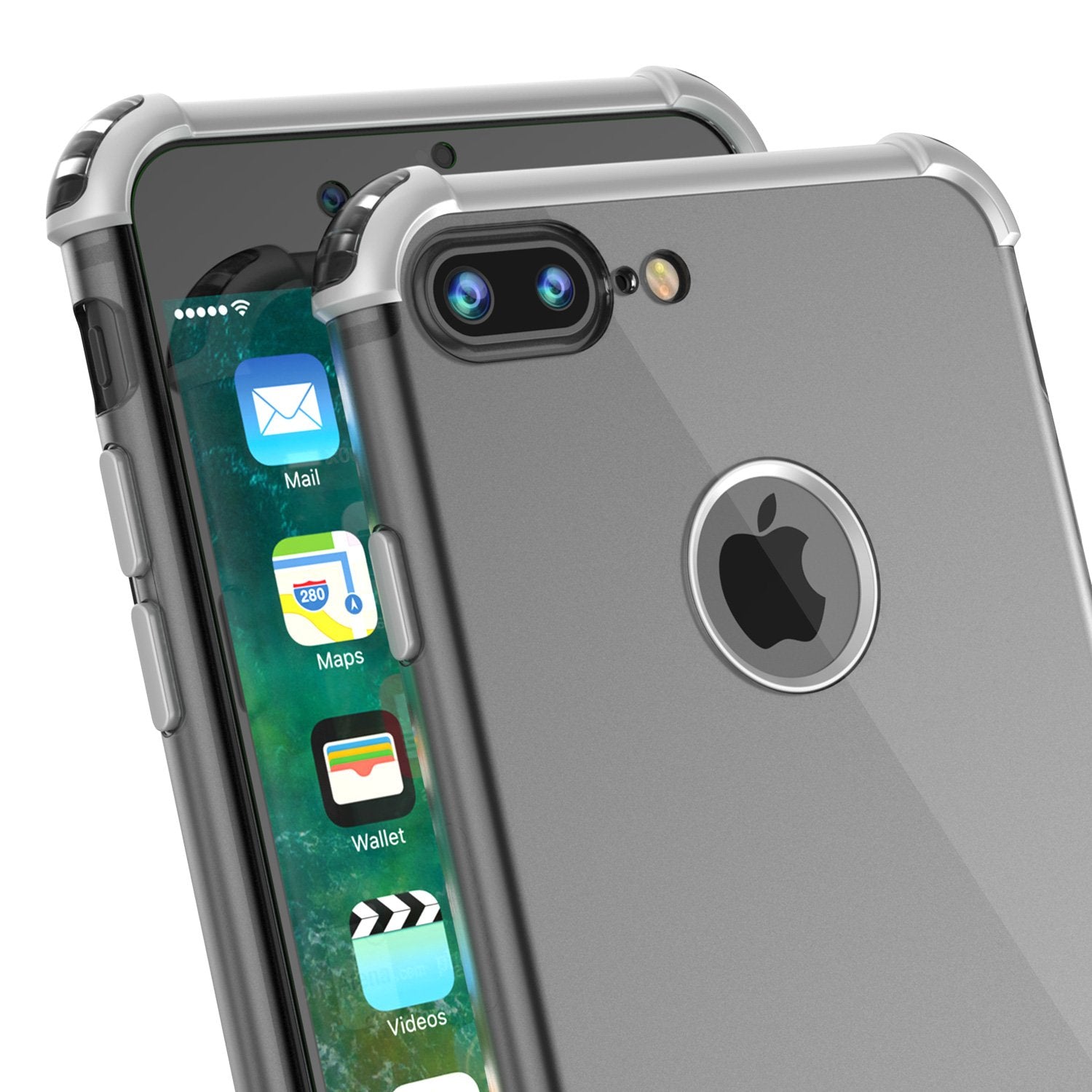 iPhone 7 PLUS Case, Punkcase [BLAZE SERIES] Protective Cover W/ PunkShield Screen Protector [Shockproof] [Slim Fit] for Apple iPhone 7 PLUS [Silver] - PunkCase NZ