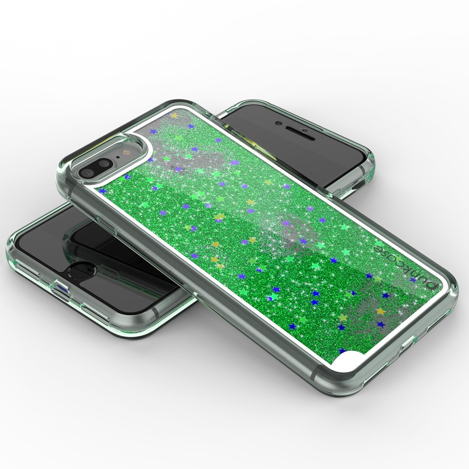 iPhone 8+ Plus Case, PunkCase LIQUID Green Series, Protective Dual Layer Floating Glitter Cover - PunkCase NZ