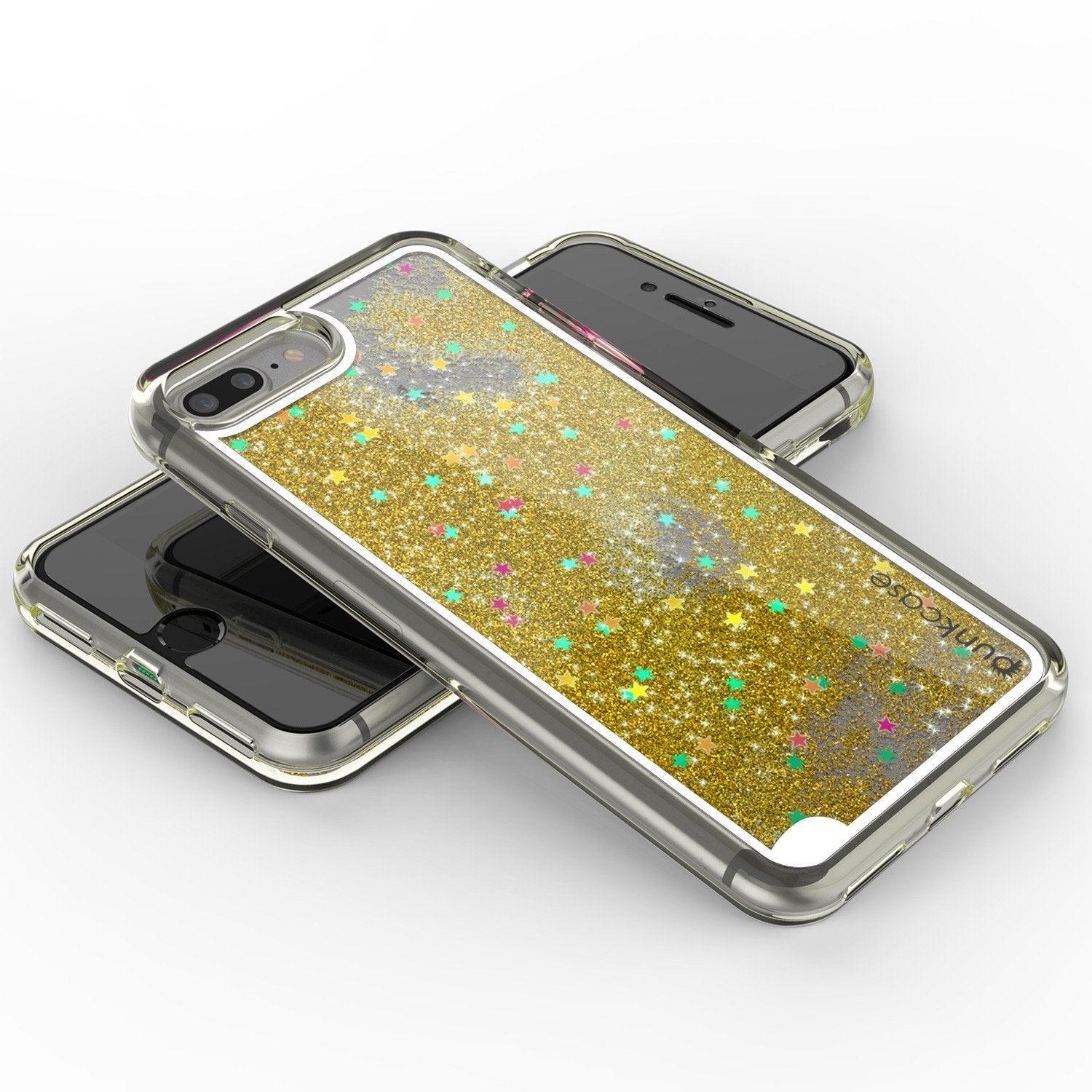 iPhone 8+ Plus Case, PunkСase LIQUID Gold Series, Protective Dual Layer Floating Glitter Cover - PunkCase NZ