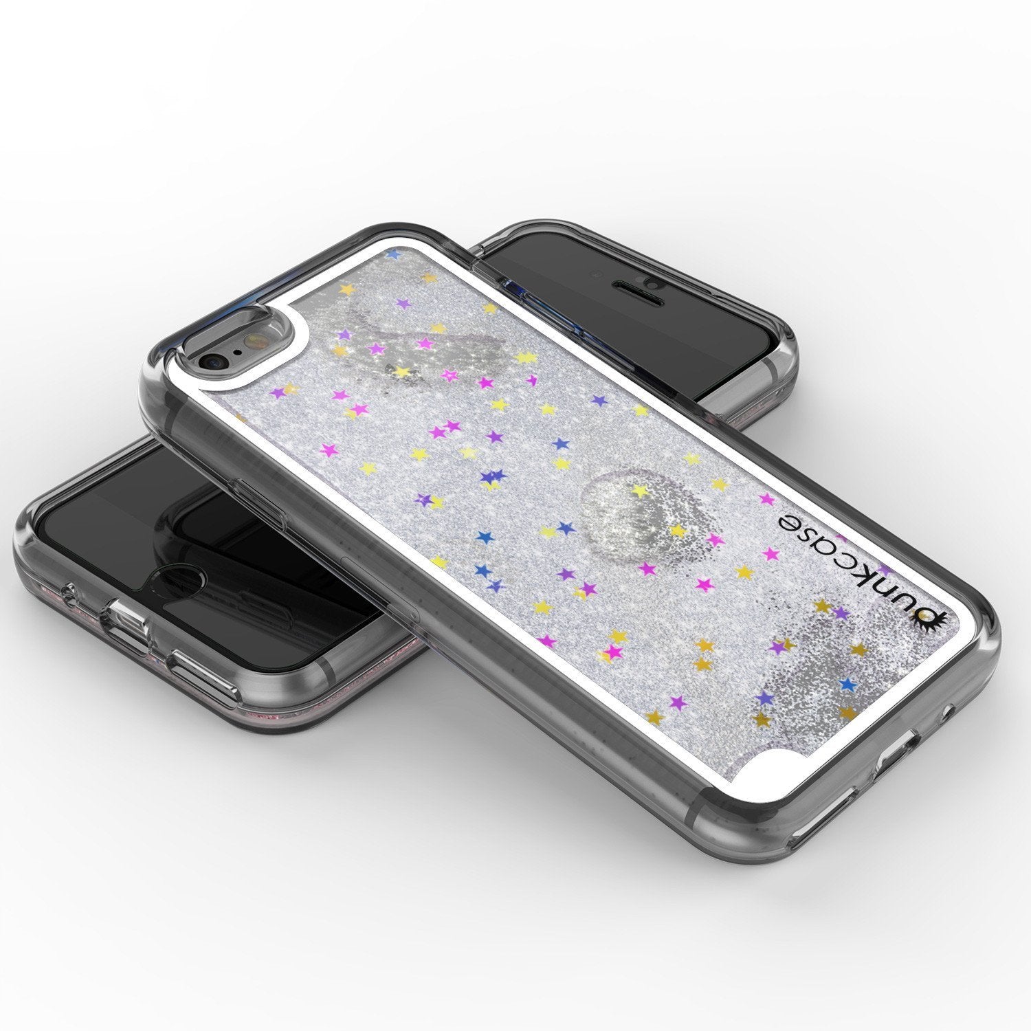 iPhone 8 Case, PunkCase LIQUID Silver Series, Protective Dual Layer Floating Glitter Cover - PunkCase NZ