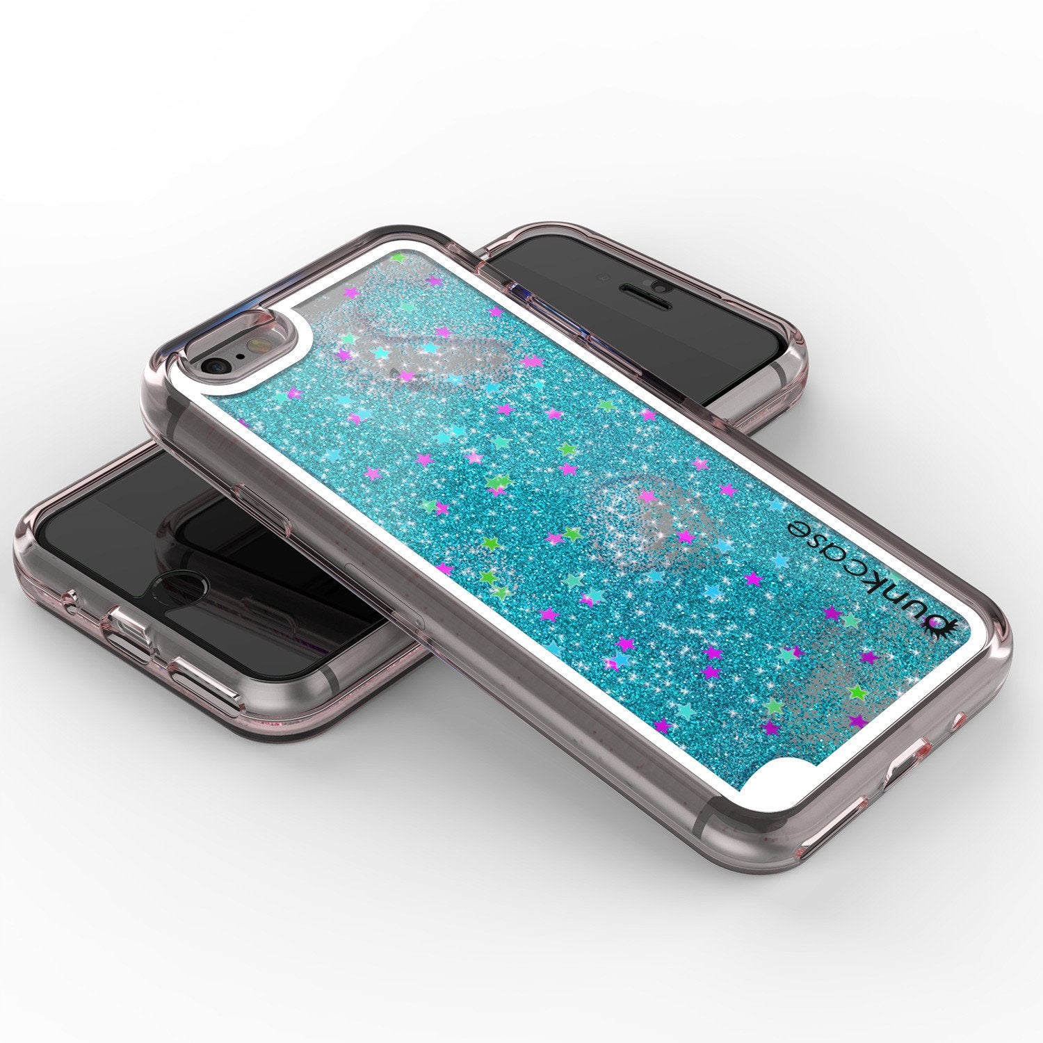 iPhone 7 Case, PunkCase LIQUID Teal Series, Protective Dual Layer Floating Glitter Cover - PunkCase NZ