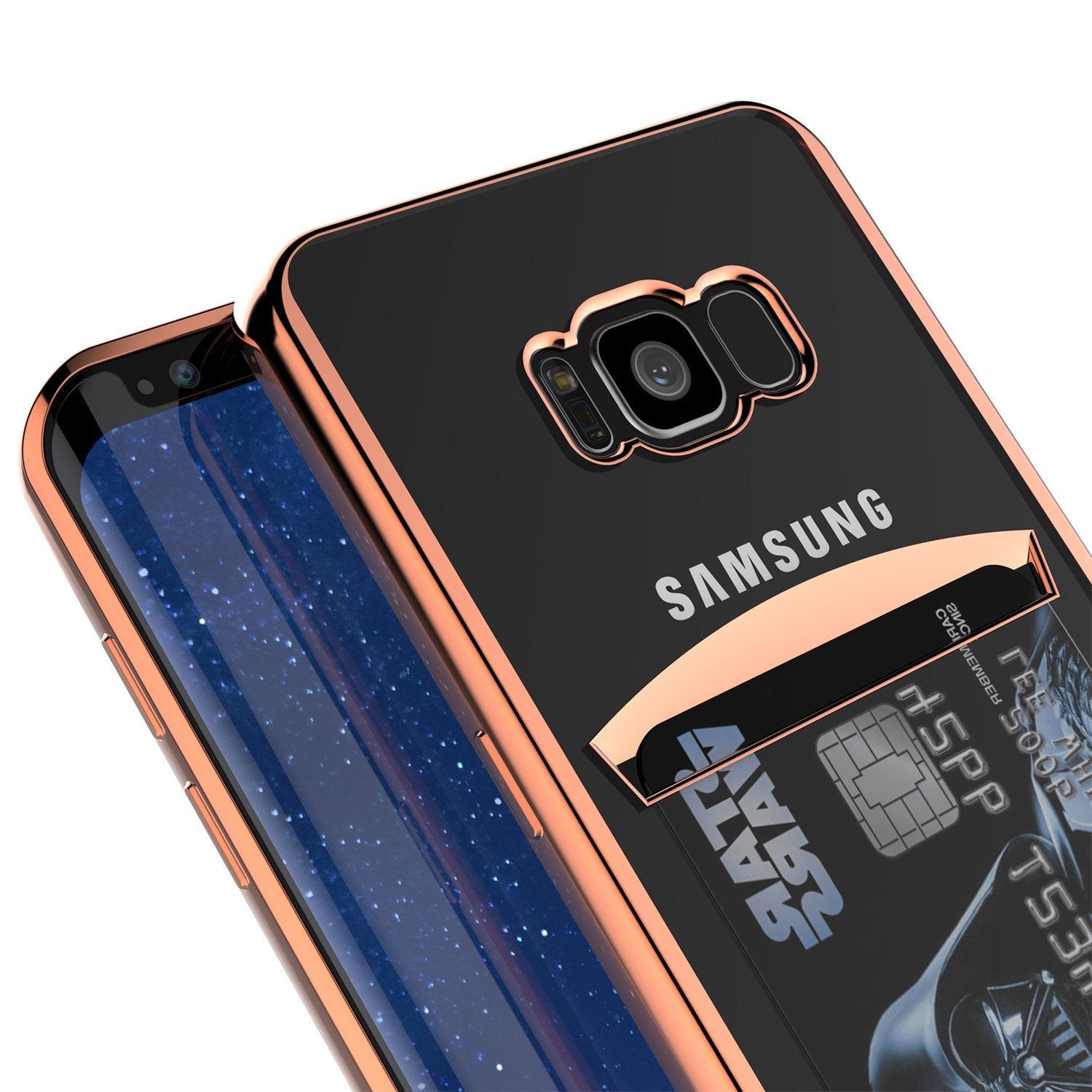 Galaxy S8 Plus Case, PUNKCASE® LUCID Rose Gold Series | Card Slot | SHIELD Screen Protector - PunkCase NZ