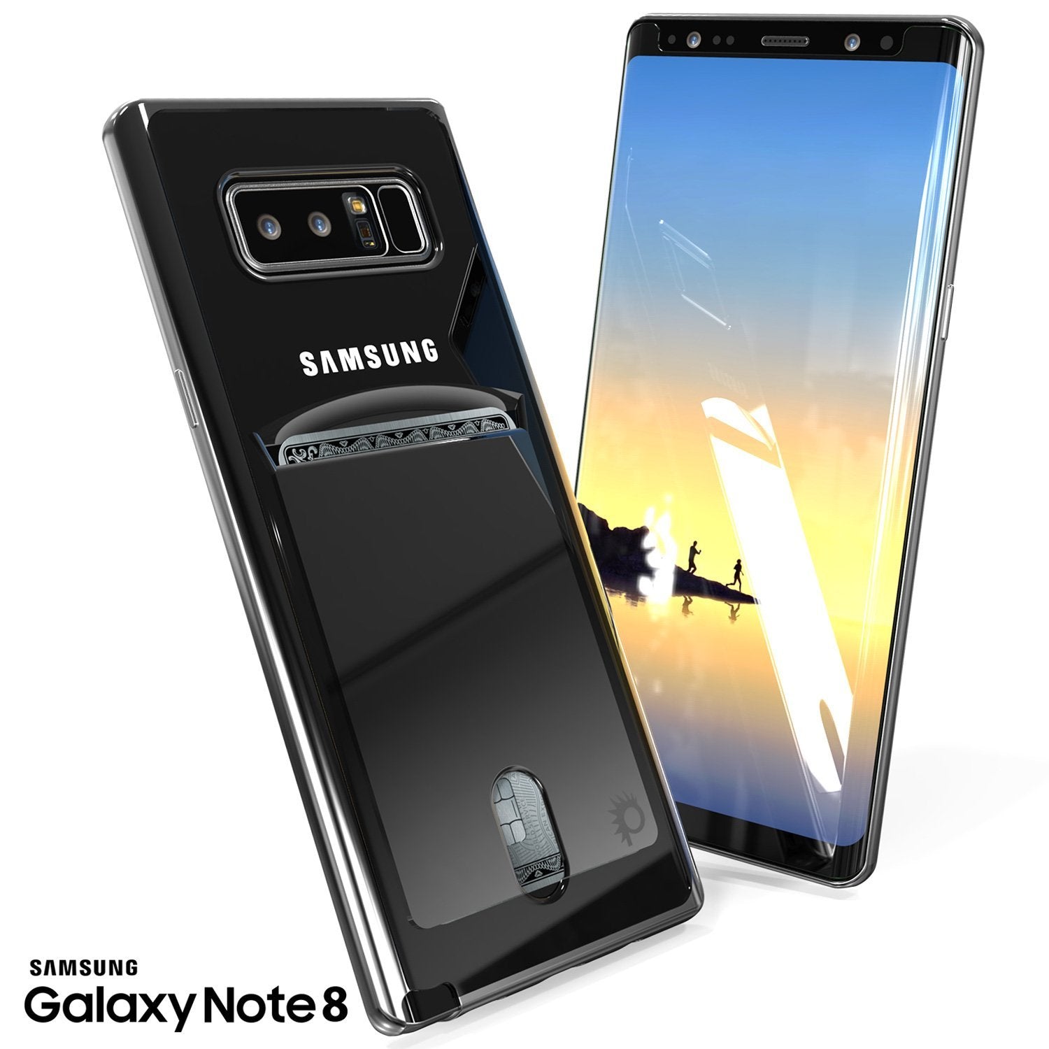 Galaxy Note 8 Case, PUNKCASE® LUCID Black Series | Card Slot | SHIELD Screen Protector | Ultra fit - PunkCase NZ