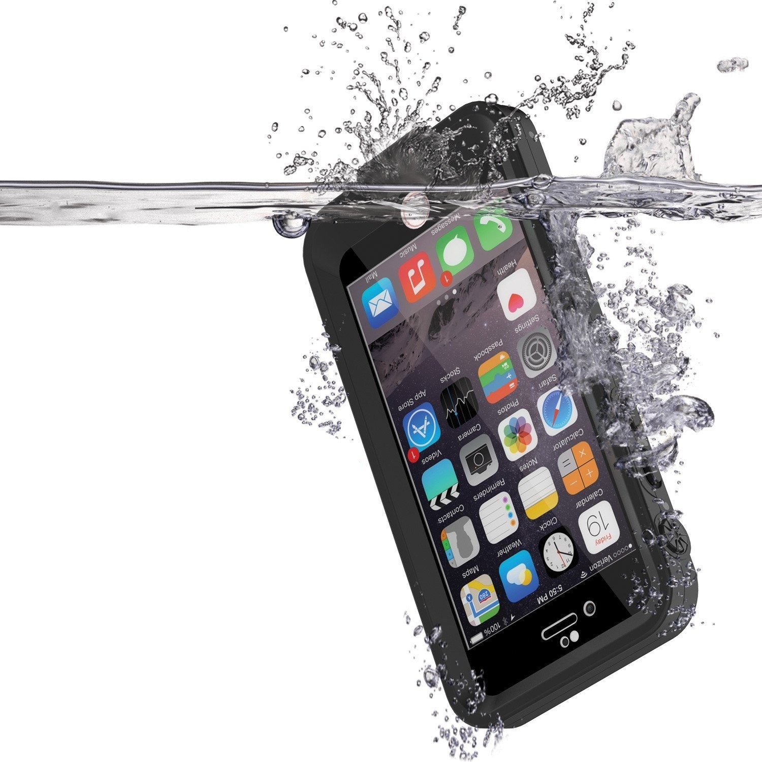 PunkJuice iPhone 6/6s Battery Case Black Waterproof Power Juice Bank w/ 2750mAh  | Fastcharging