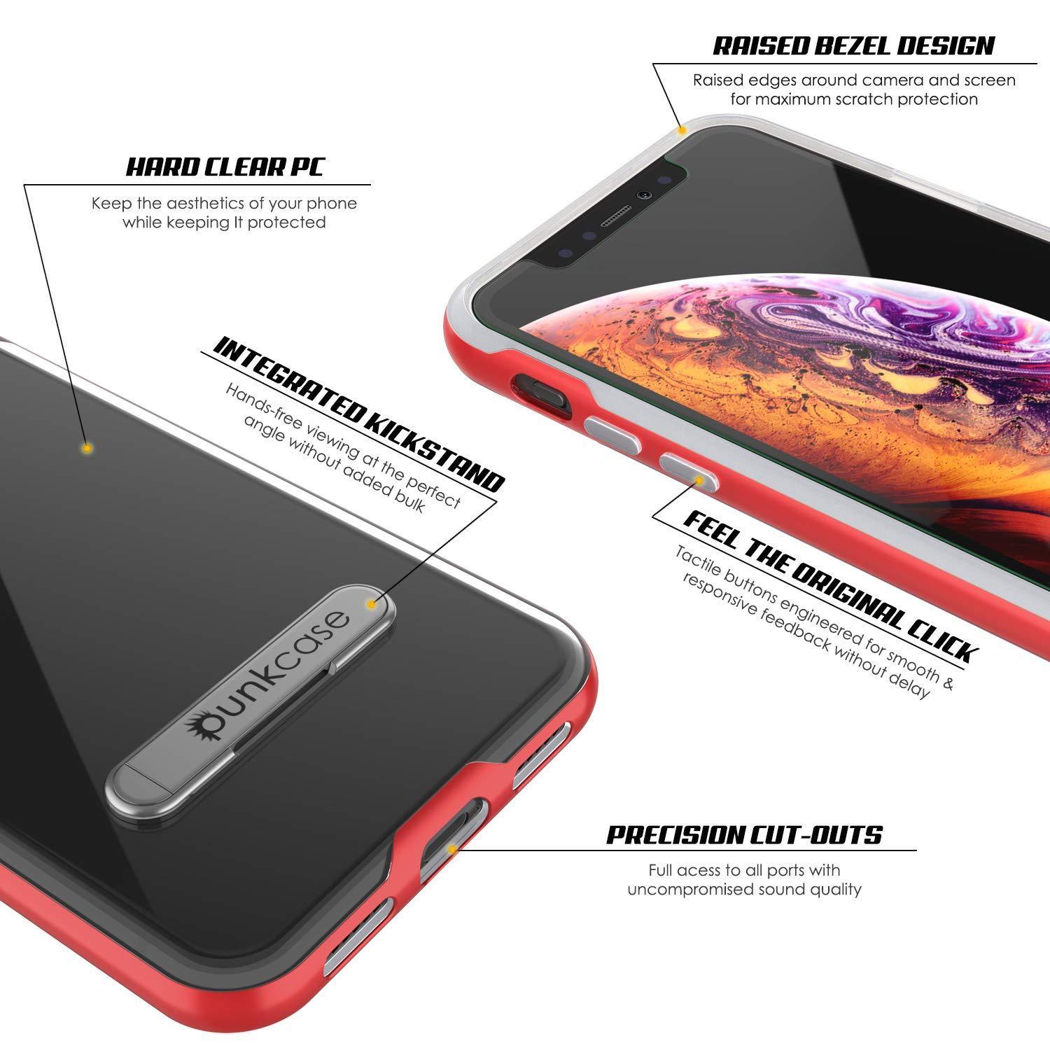 iPhone 11 Pro Case, PUNKcase [LUCID 3.0 Series] [Slim Fit] Armor Cover w/ Integrated Screen Protector [Red]