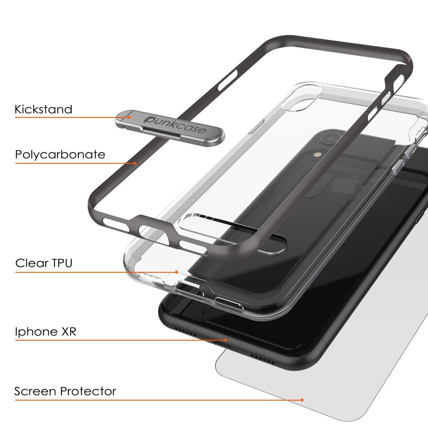 iPhone 11 Case, PUNKcase [LUCID 3.0 Series] [Slim Fit] Armor Cover w/ Integrated Screen Protector [Grey]