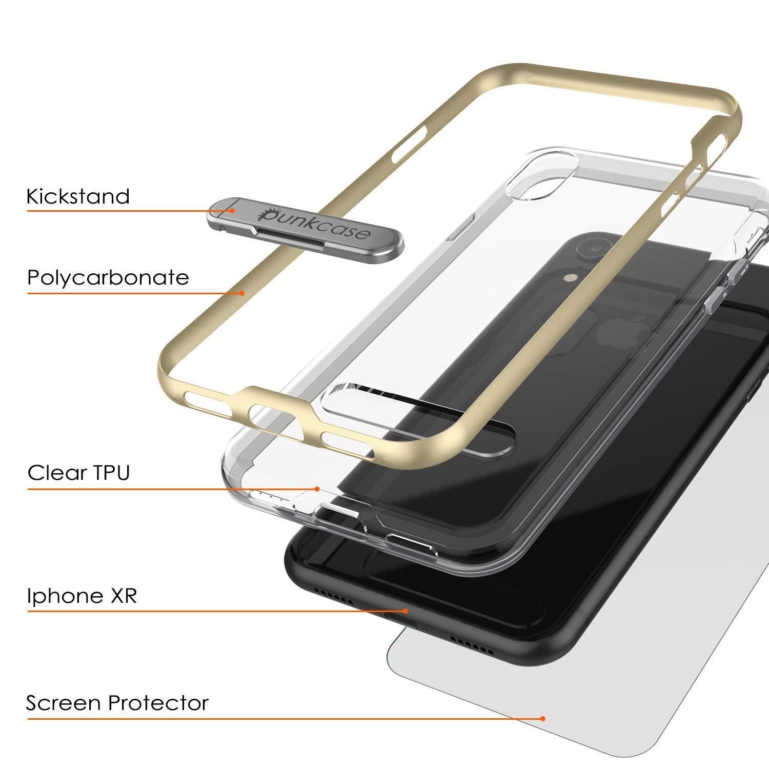 iPhone 11 Pro Max Case, PUNKcase [LUCID 3.0 Series] [Slim Fit] Armor Cover w/ Integrated Screen Protector [Gold]