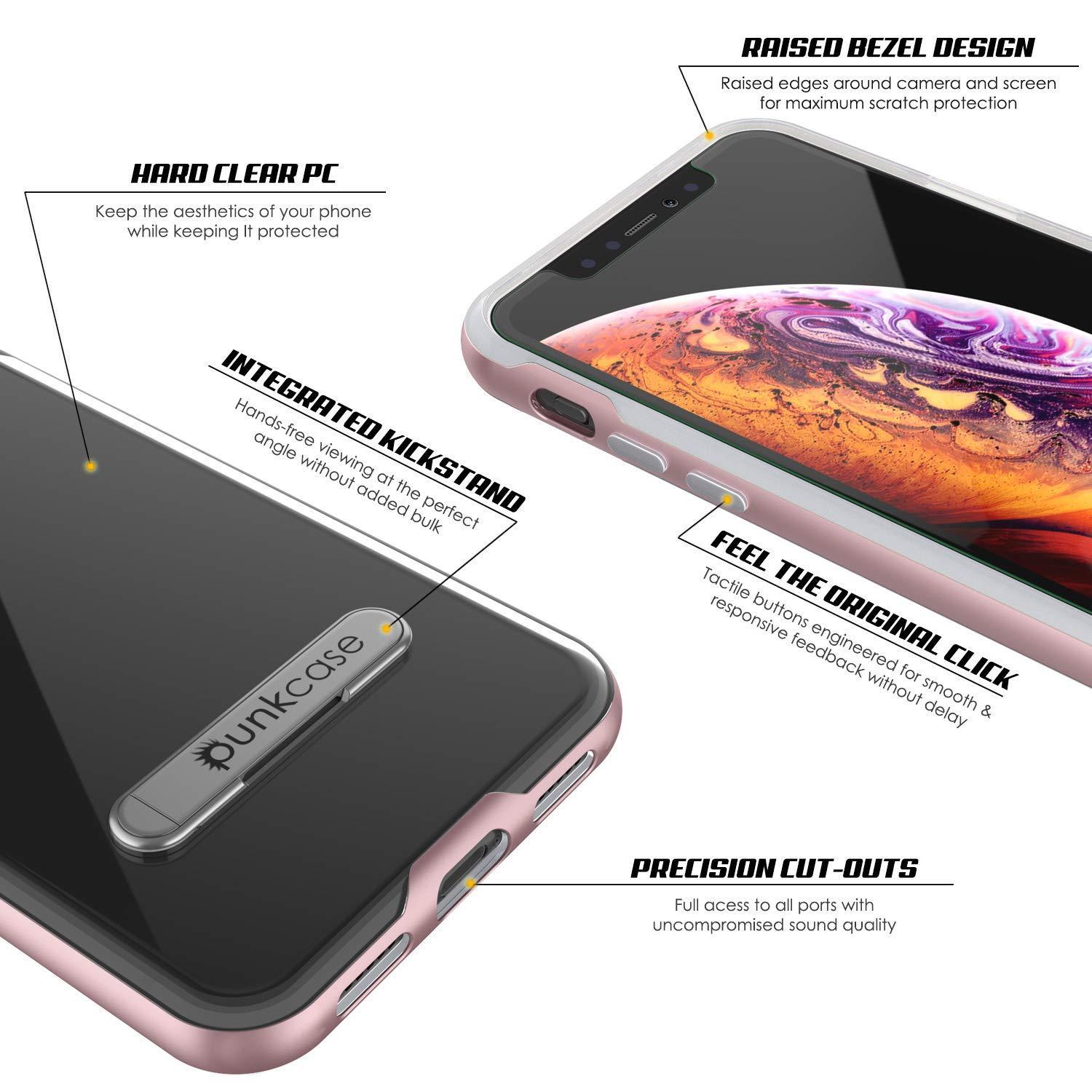 iPhone 11 Pro Max Case, PUNKcase [LUCID 3.0 Series] [Slim Fit] Armor Cover w/ Integrated Screen Protector [Rose Gold]