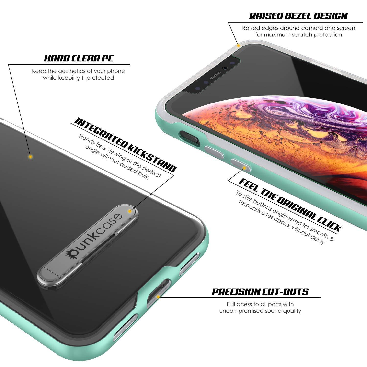 iPhone 11 Pro Max Case, PUNKcase [LUCID 3.0 Series] [Slim Fit] Armor Cover w/ Integrated Screen Protector [Teal]
