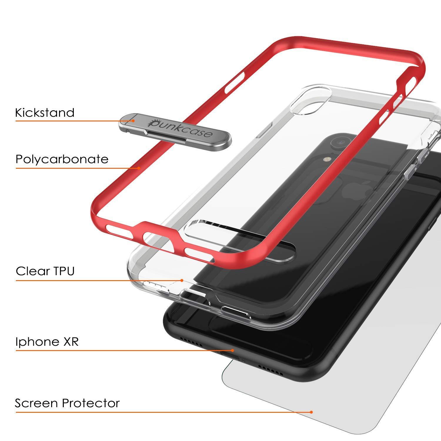 iPhone 11 Pro Max Case, PUNKcase [LUCID 3.0 Series] [Slim Fit] Armor Cover w/ Integrated Screen Protector [Red]